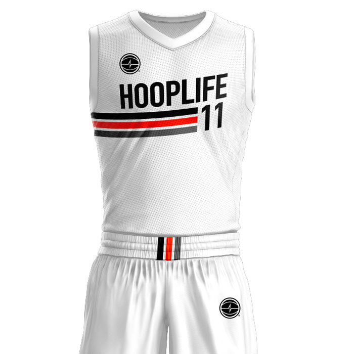 Hooplife® SC Team Uniforms (White/Striped) 1
